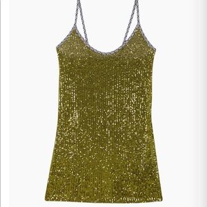 Hand Over Green Sequin Dress